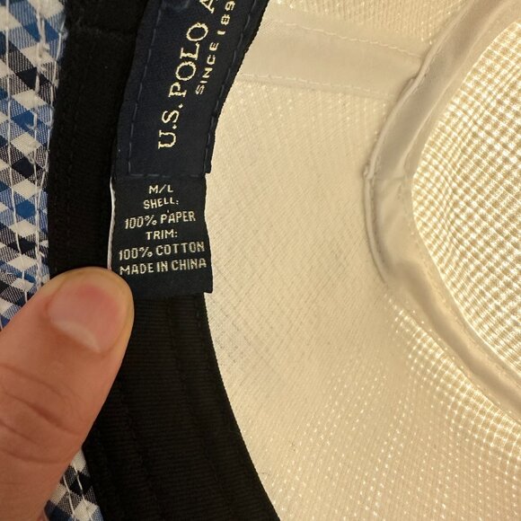 U.S. POLO ASSN. | Men’s Fedora Hat  | White, Blue | M/L - Picture 5 of 11
